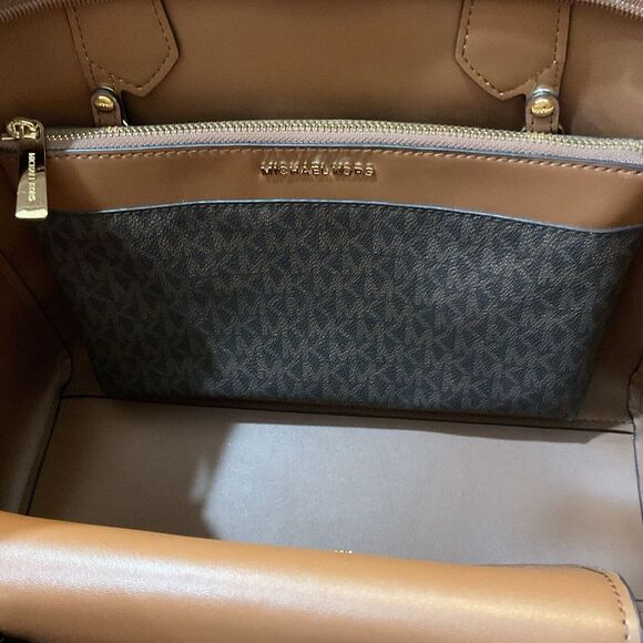 Michael Kors Maisie Large Pebbled Leather 3-in-1 Tote Bag Brown NWT - Picture 5 of 13